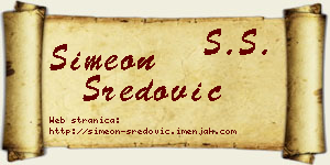 Simeon Sredović vizit kartica